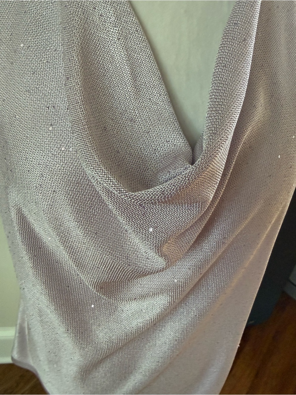 White House Black Market Light Lavender Sleeveless Draped Cowl Top - Picture 2 of 10